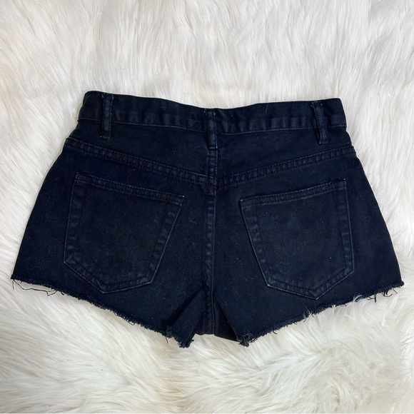 Forever 21 Studded Black Distressed Jean Shorts - Picture 5 of 6
